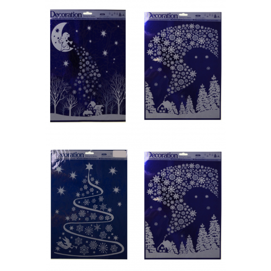 Ablakmatrica papír karácsonyi 30*41cm több féle1