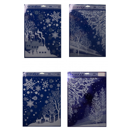 Ablakmatrica papír karácsonyi 30*41cm több féle