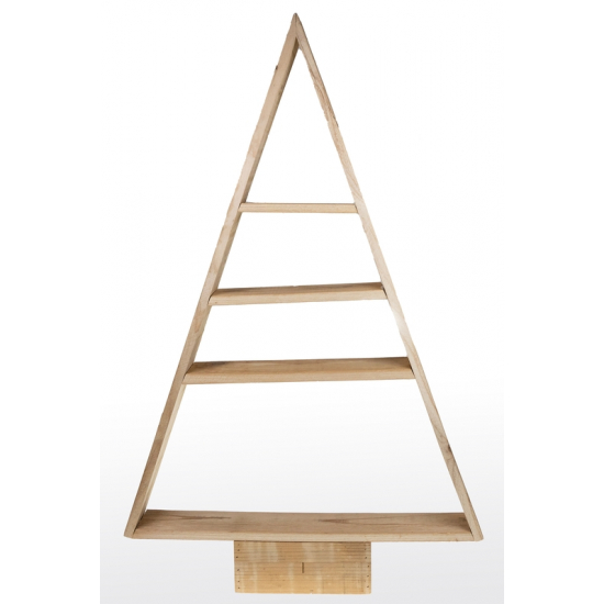 Állvány fa fenyő forma 86cm polcokkal barna
