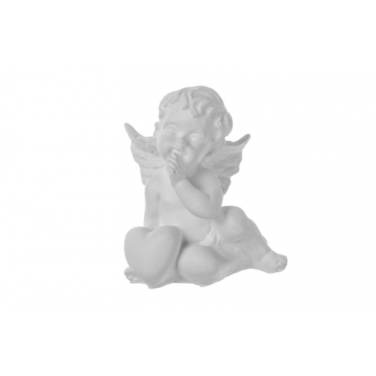 Figura angyal C5 6,2cm fehér