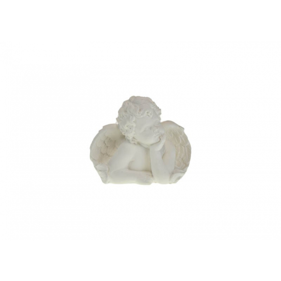 Figura angyal gipsz könyöklő 8*10*6 fehér