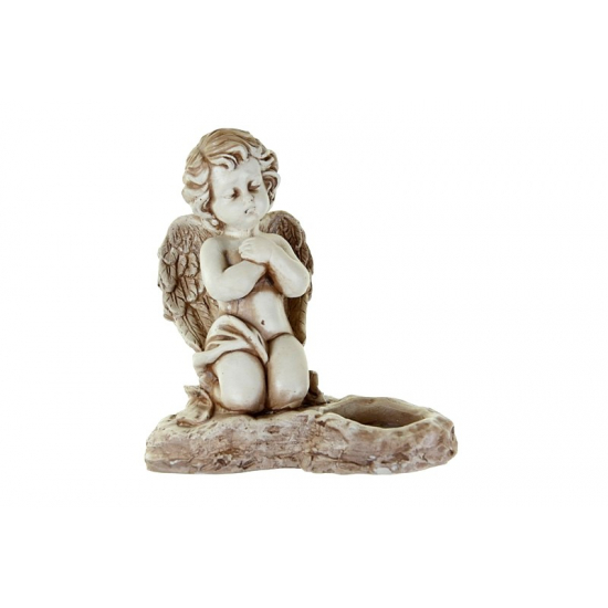 Figura angyal M 20cm krém