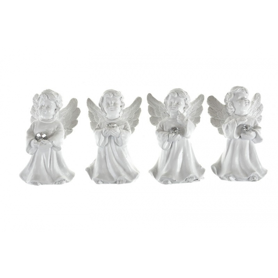 Figura angyal poly álló 3,5cm 4féle fehér