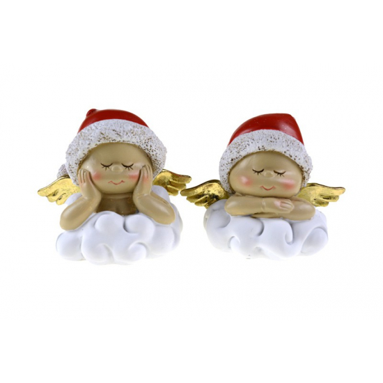 Figura angyal poly felhőn 8,5*7cm 2féle