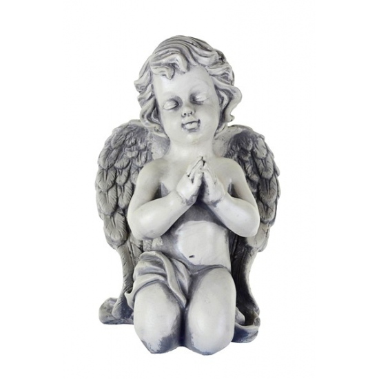 Figura angyal gipsz T 26cm szürke