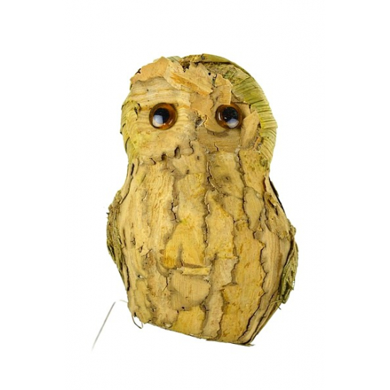 Bagoly háncs/fű 12cm natúr Zmrst