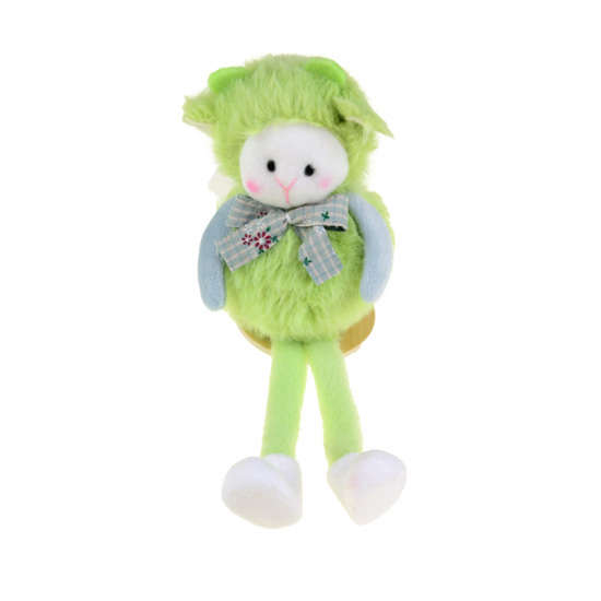 Bárány textil 23cm lógólábú zöld