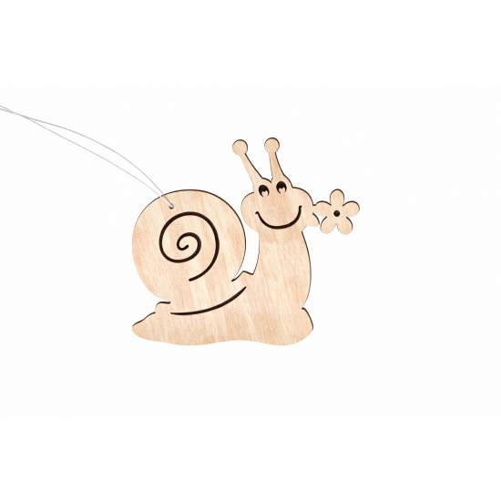 Csiga 12cm akasztós rózsaszín