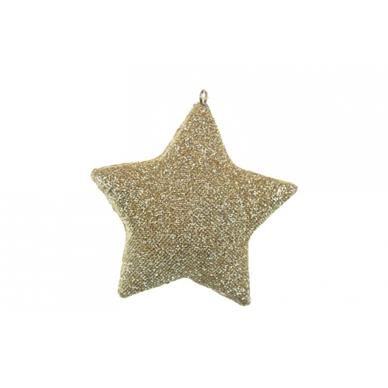 Csillag poly akasztós 8*7,5cm arany