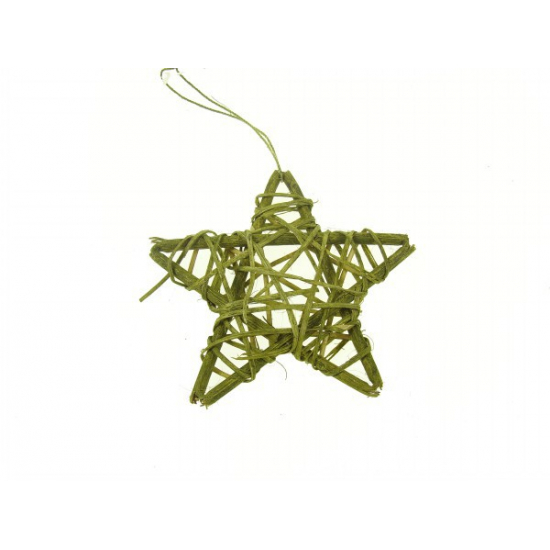Csillag rattan 10cm zöld