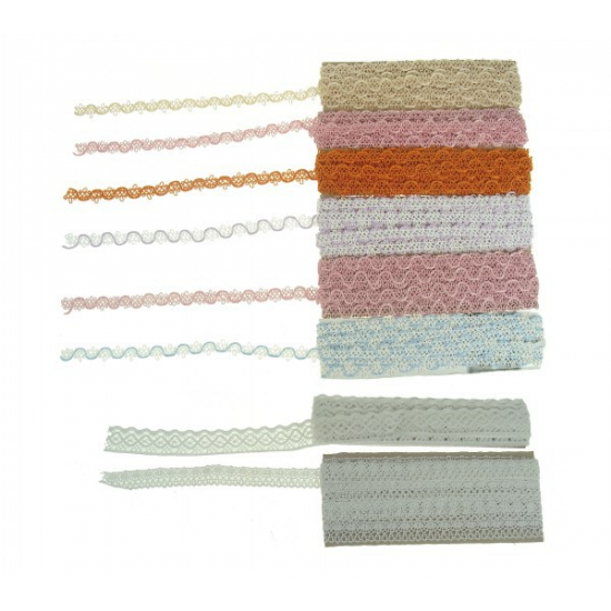 Csipke 1-3cm/5m több szín