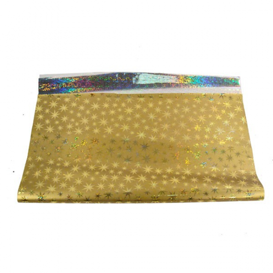 Csomagolópapír hologramos s/5 csillagos arany