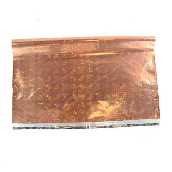 Csomagoló papír hologramos s/5 pillangós narancs