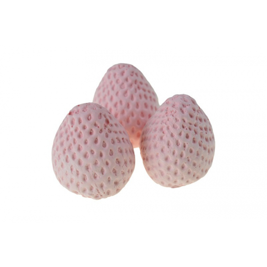 Dekor eper  D3*4 cm s/3 rózsaszín