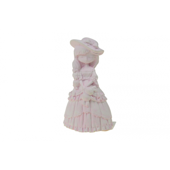 Figura kishölgy gipsz 8 cm rózsaszín