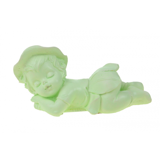 Figura tündér gipsz fekvő 10cm zöld