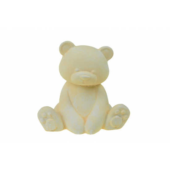 Figura maci gipsz ülő 9cm krém