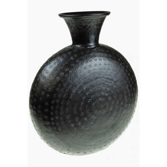 Váza alumínium 29*11*36cm nyomott mintás fekete