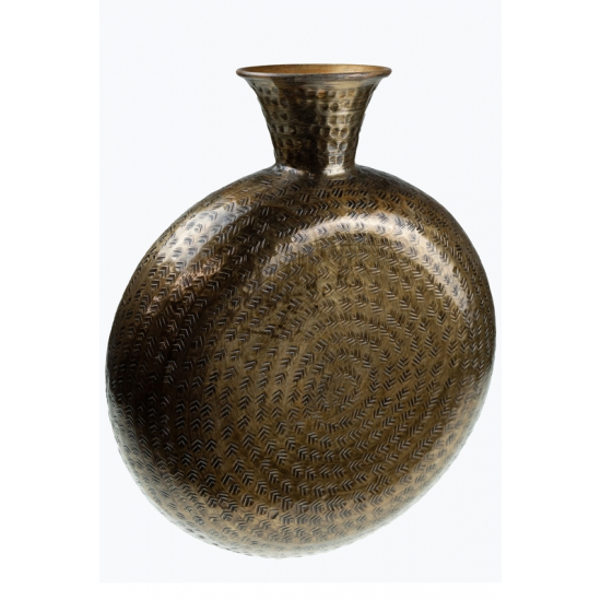 Dekor váza 34*12*41cm nyomott mintás arany