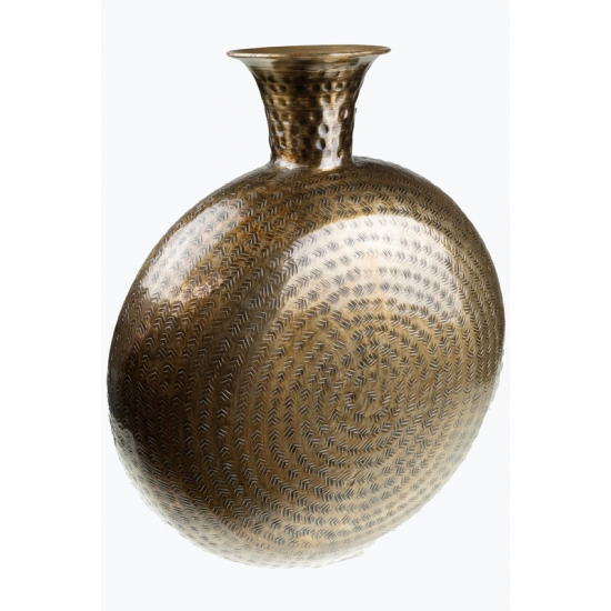 Dekor váza 39*14*47cm nyomott mintás arany