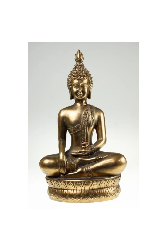 Dekoráció Buddha poly 24*41cm arany