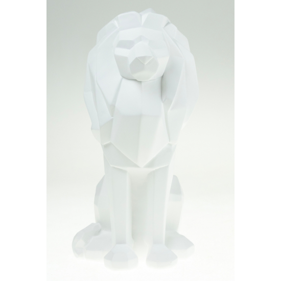 Dekoráció oroszlán poly 19*27cm geometrikus fehér