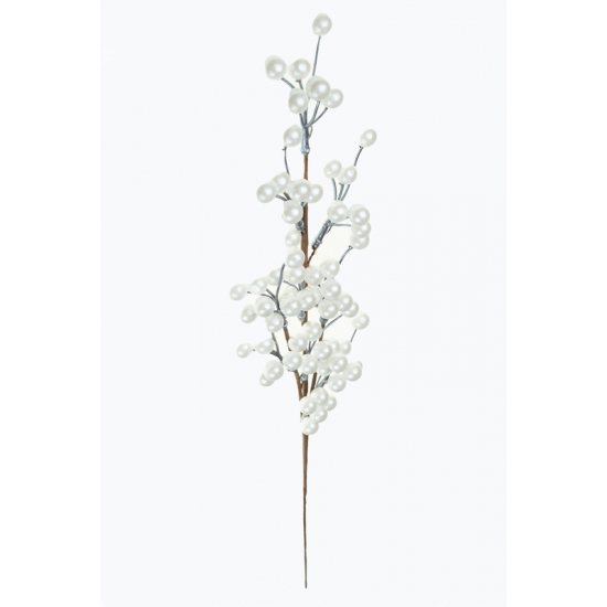 Dekorág bogyós 62cm fehér