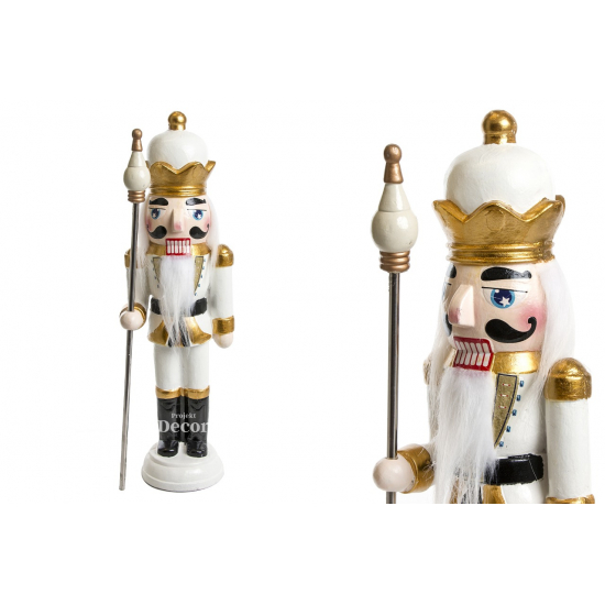 Figura Diótörő fa 60cm fehér