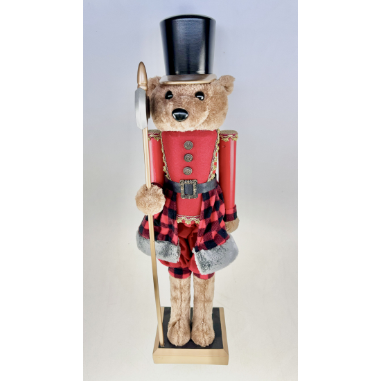 Figura diótörő maci műanyag 82cm piros