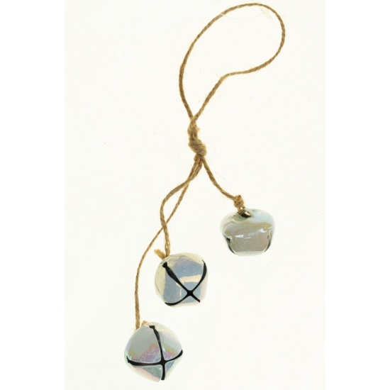 Dísz csengő s/3 akasztós fehér