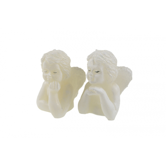 Dísz gyertya angyal 7cm krém