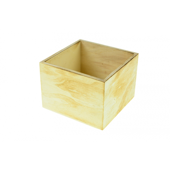 Doboz fa 11*11*8cm natúr