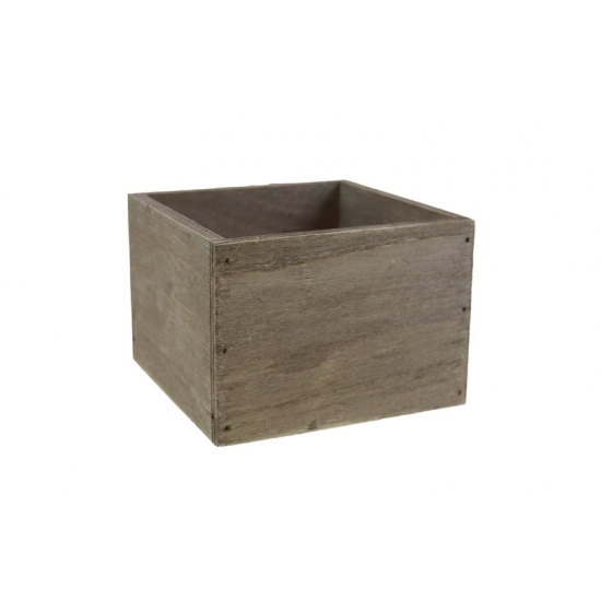 Doboz fa rusztikus 13*13*11cm barna