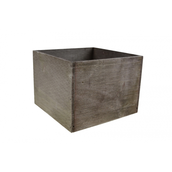 Doboz fa 16*16*12cm rusztikus barna