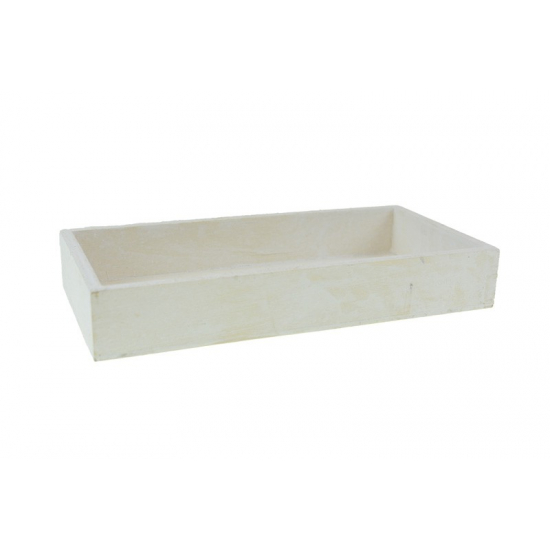 Doboz fa 20*10*3,2cm fehér