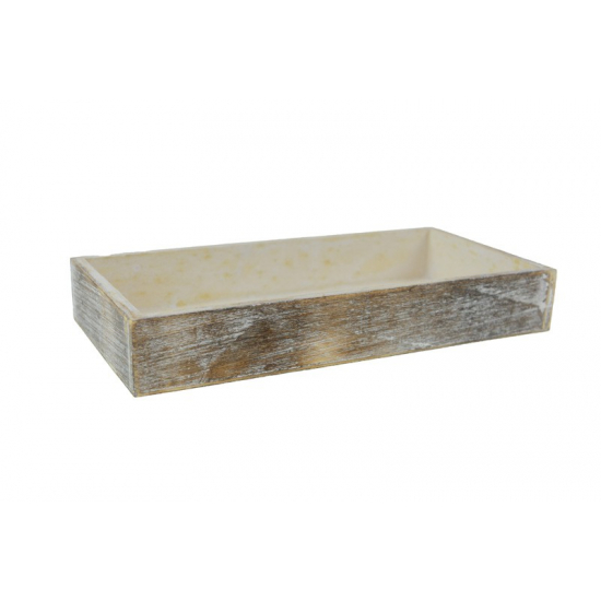 Doboz fa 20*10*3,2cm koptatott szürke