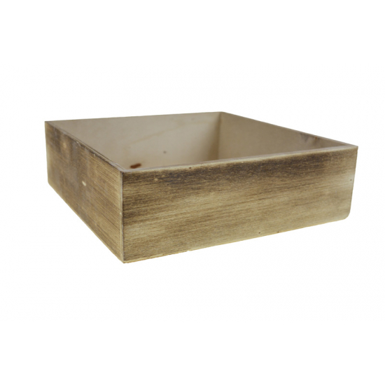 Doboz fa 20*20*6cm natúr
