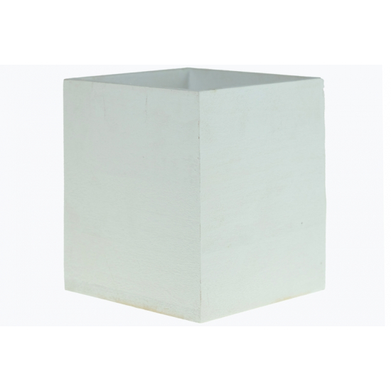 Doboz fa szögletes 12,6*12,6*14,5cm fehér