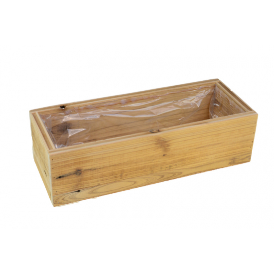 Doboz fa téglalap 29.5*12*7.5cm barna