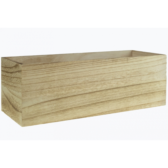 Doboz fa téglalap 35,5*13,5*12cm natúr