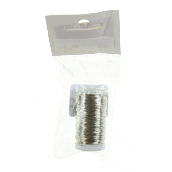 Drót boujon tekercsben sima 100g ezüst