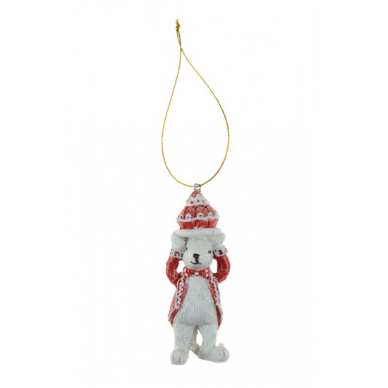 Figura egér fiú poly akasztós 9.5cm piros