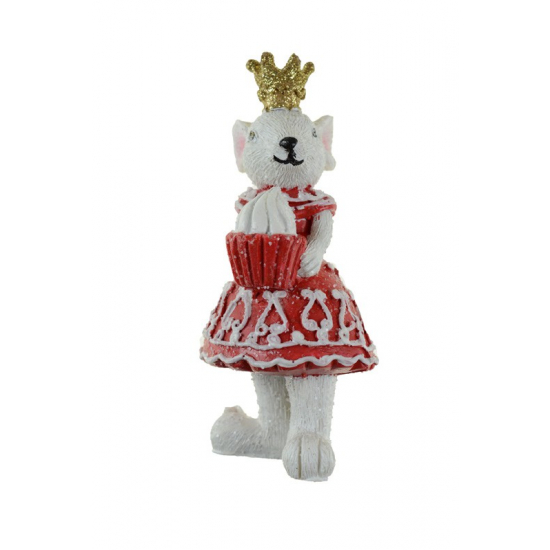 Figura egér lány poly 11.5cm piros