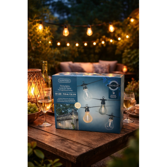 Égősor 950cm 20LED kültéri meleg fehér