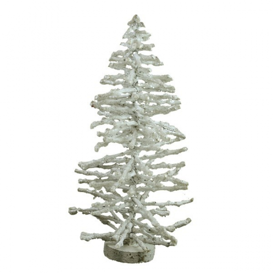 Fenyő fa stilizált 30*16cm fehér fehér