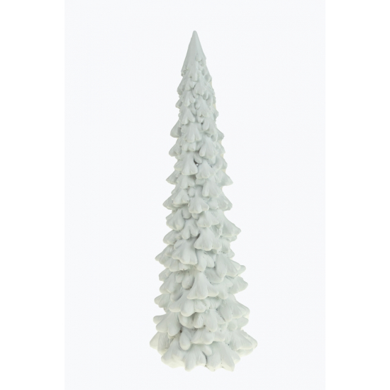 Fenyőfa poly 24cm csillogós fehér