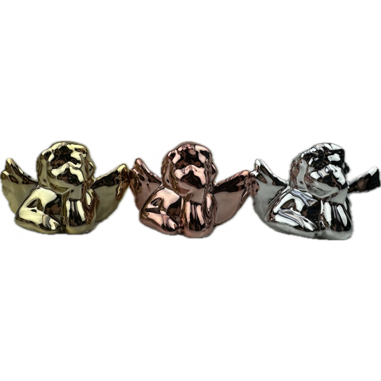 Figura angyal kerámia 7.5*3.5*5cm több szín