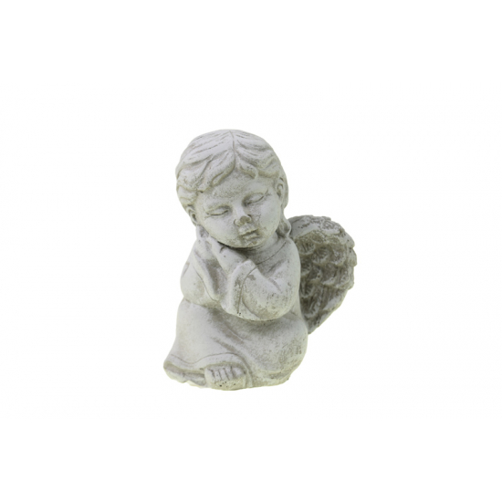 Figura angyal kő 8x7x11cm szürke