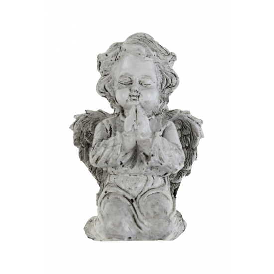 Figura angyal poly 10*5cm fehér