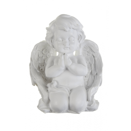 Figura angyal poly 15*12,5cm fehér